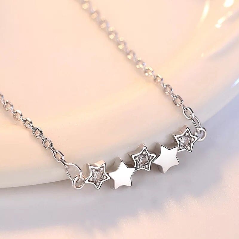 Starry Sky Sterling Silver Star Necklace - STYLACITY