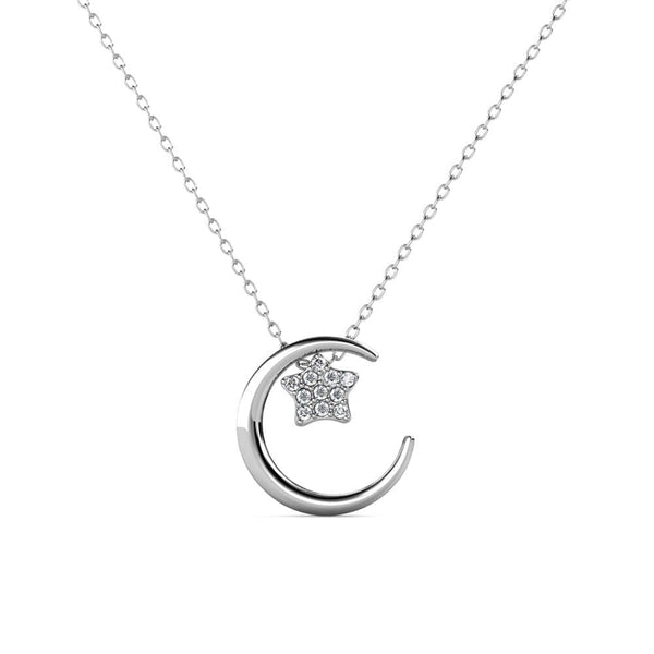 Swarovski Crystal Dream CRESCENT Half MOON Wish Wishing STAR Minimalist  Minimalism Jewelry Pendant Necklace Christmas Best Friend Gift New - Etsy