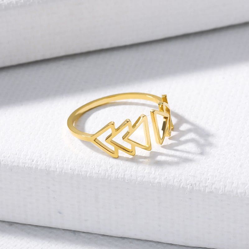 Adjustable Arrow Ring in Silver and Gold - Gold - Jewellery