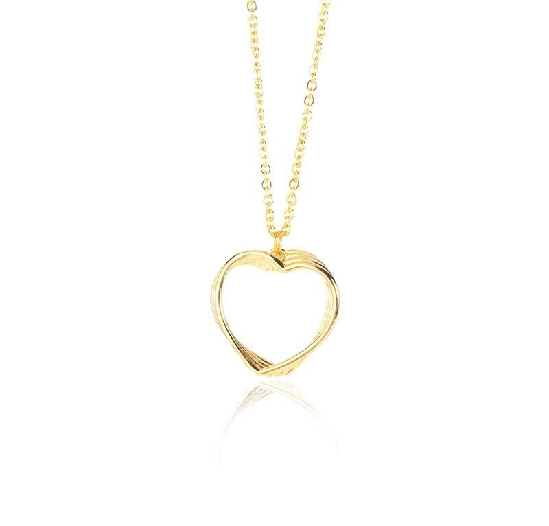 Heart Stacks/Layers Valentine’s Necklace - Silver and Gold