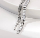 Elegant Silver Tennis Bracelet with Cubic Zirconia Stones