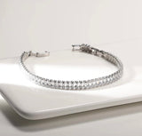 Elegant Silver Tennis Bracelet with Cubic Zirconia Stones