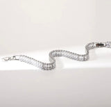 Elegant Silver Tennis Bracelet with Cubic Zirconia Stones