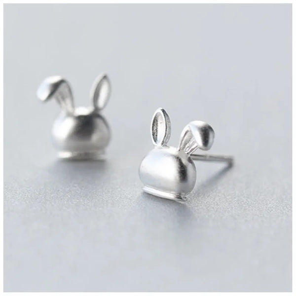 Sterling Silver Bunny Rabbit Stud Earrings