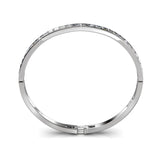 Silver Bangle Bracelet with Swarovski Crystals