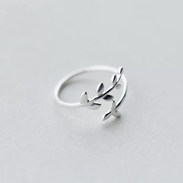 Silver Leaf Ring Adjustable