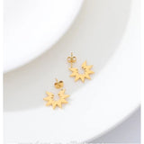 Spikey stud hoop earrings in silver and gold - Earrings