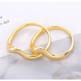 Twist Rings Size 7 - Silver Gold Rose Gold - Jewellery