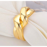 Twist Rings Size 7 - Silver Gold Rose Gold - Jewellery