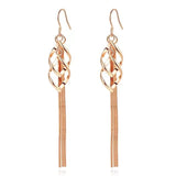 Twisted Tassel Earrings Silver and Rose Gold - STYLACITY