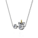 Unicorn Silver Swarovski Crystal Necklace - Rhodium and 18ct